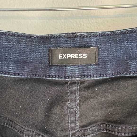 NWOT Express Womens Curvy Bootcut Mid Rise Jeans Plus Sz 18 Stretch Dark Wash - Picture 7 of 12